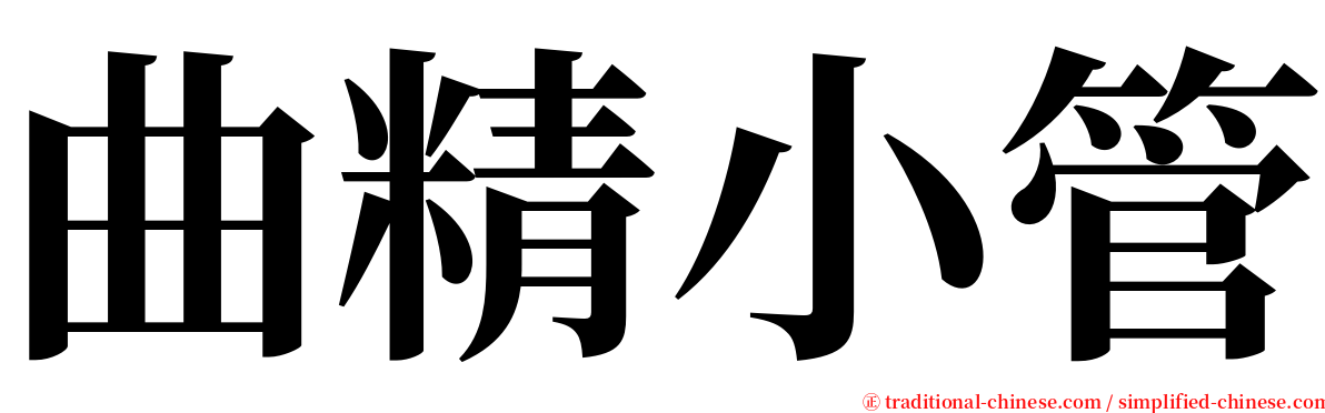 曲精小管 serif font
