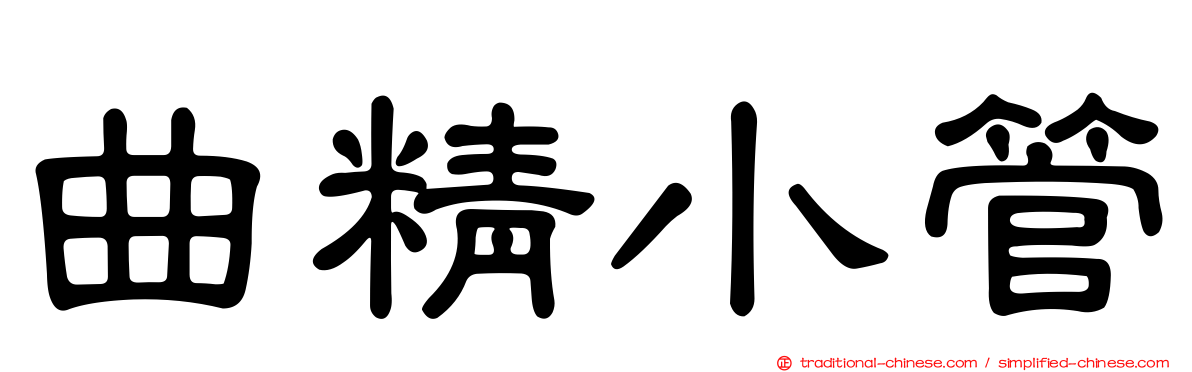 曲精小管