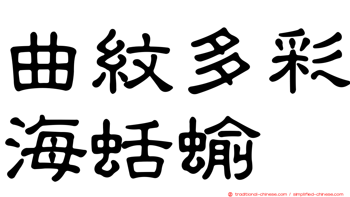 曲紋多彩海蛞蝓