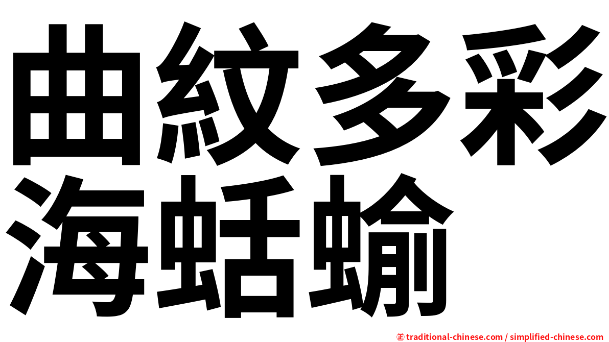 曲紋多彩海蛞蝓
