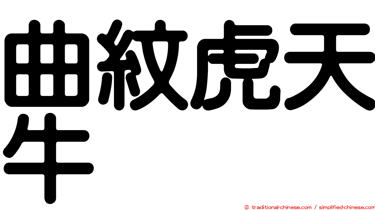 曲紋虎天牛