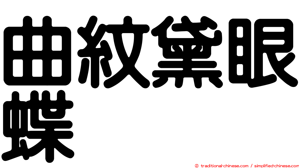 曲紋黛眼蝶