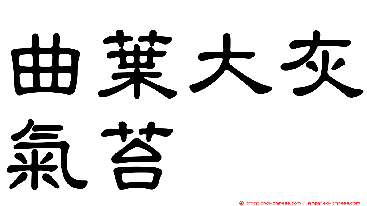 曲葉大灰氣苔