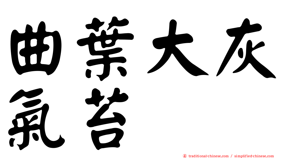 曲葉大灰氣苔