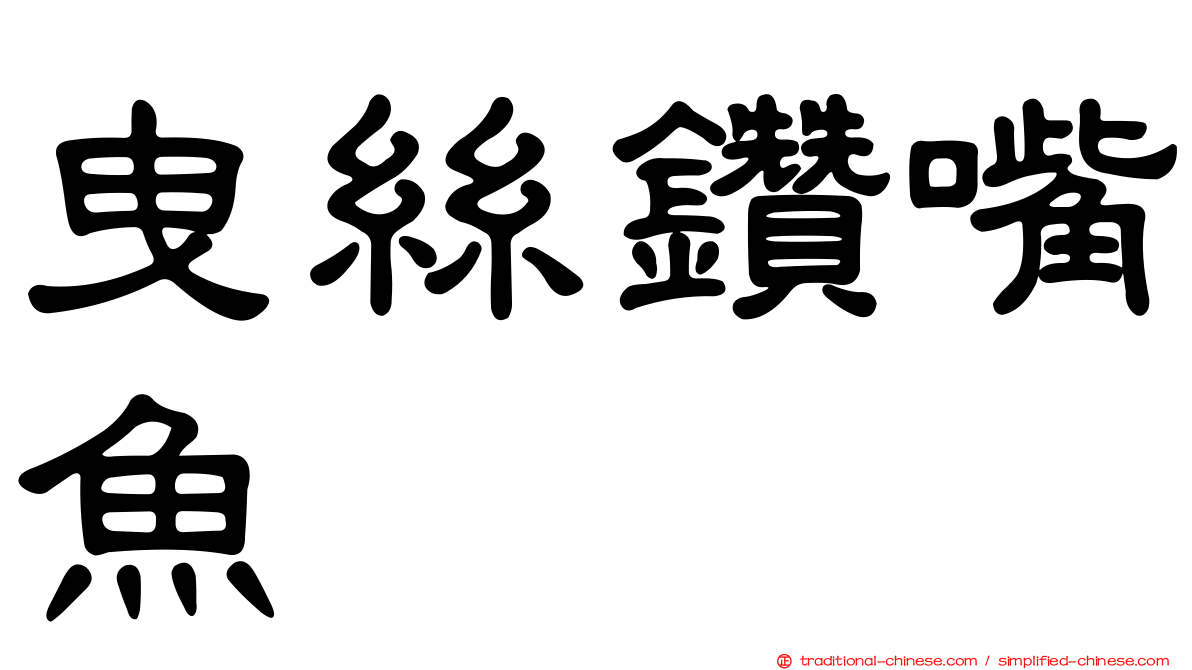 曳絲鑽嘴魚