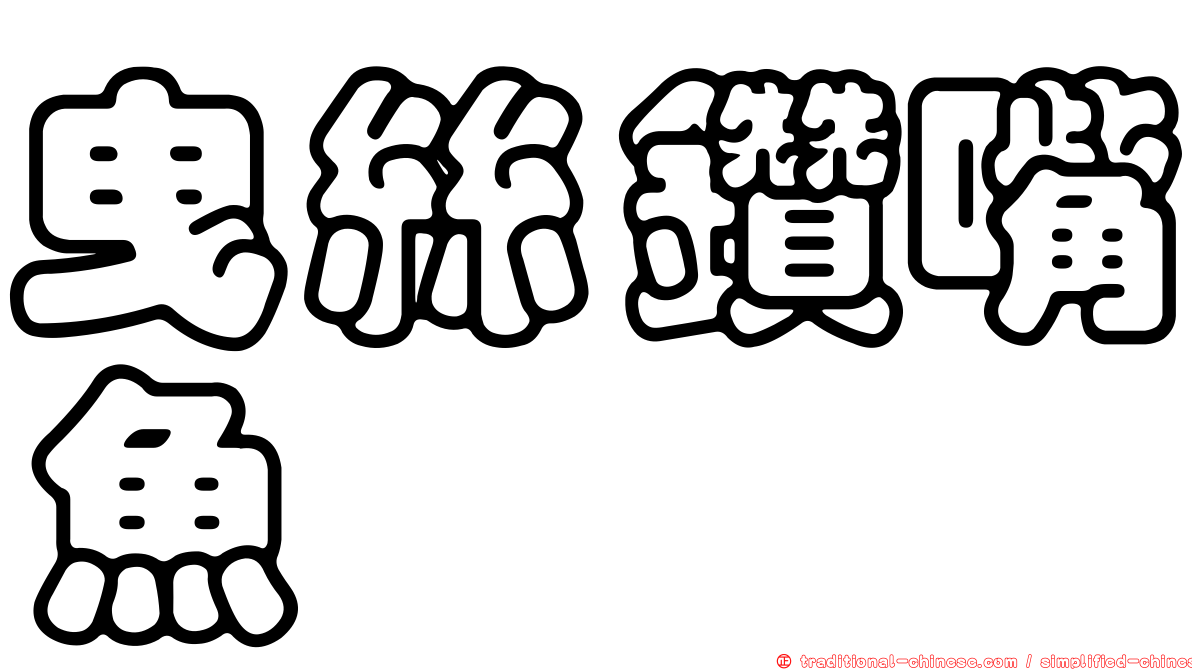 曳絲鑽嘴魚