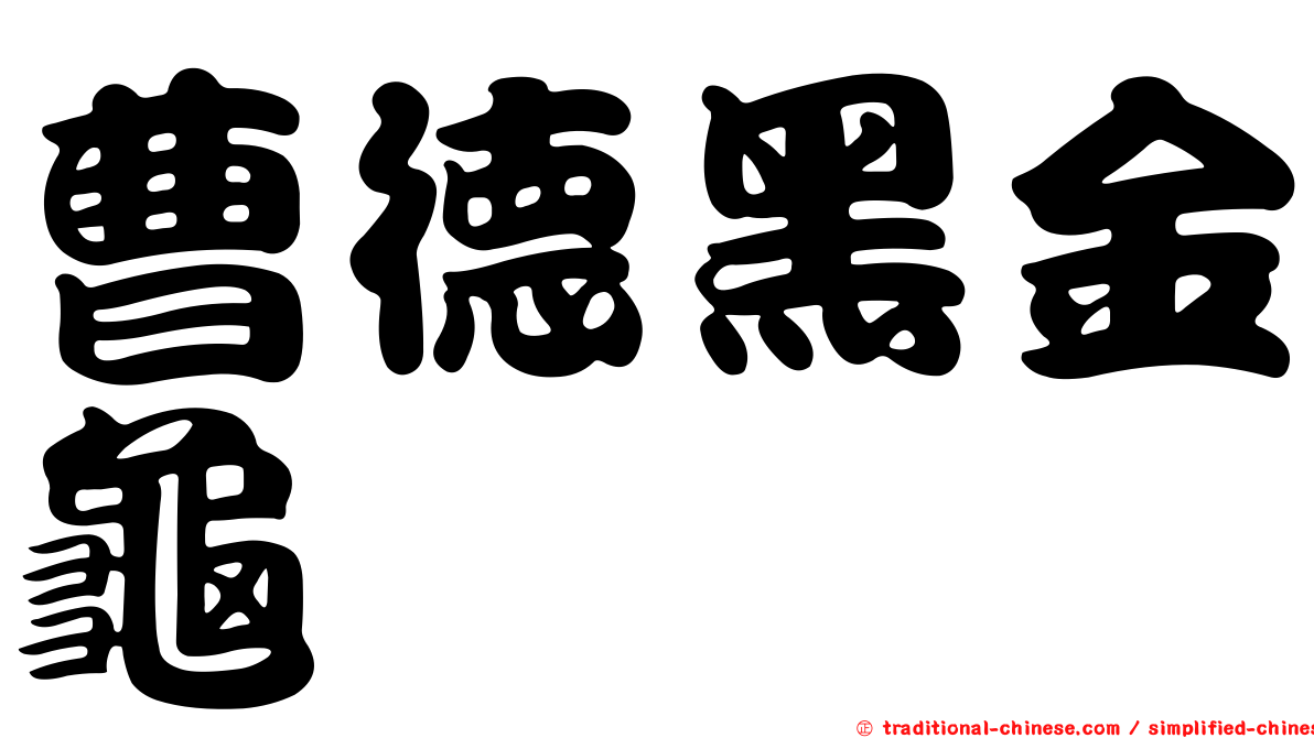 曹德黑金龜