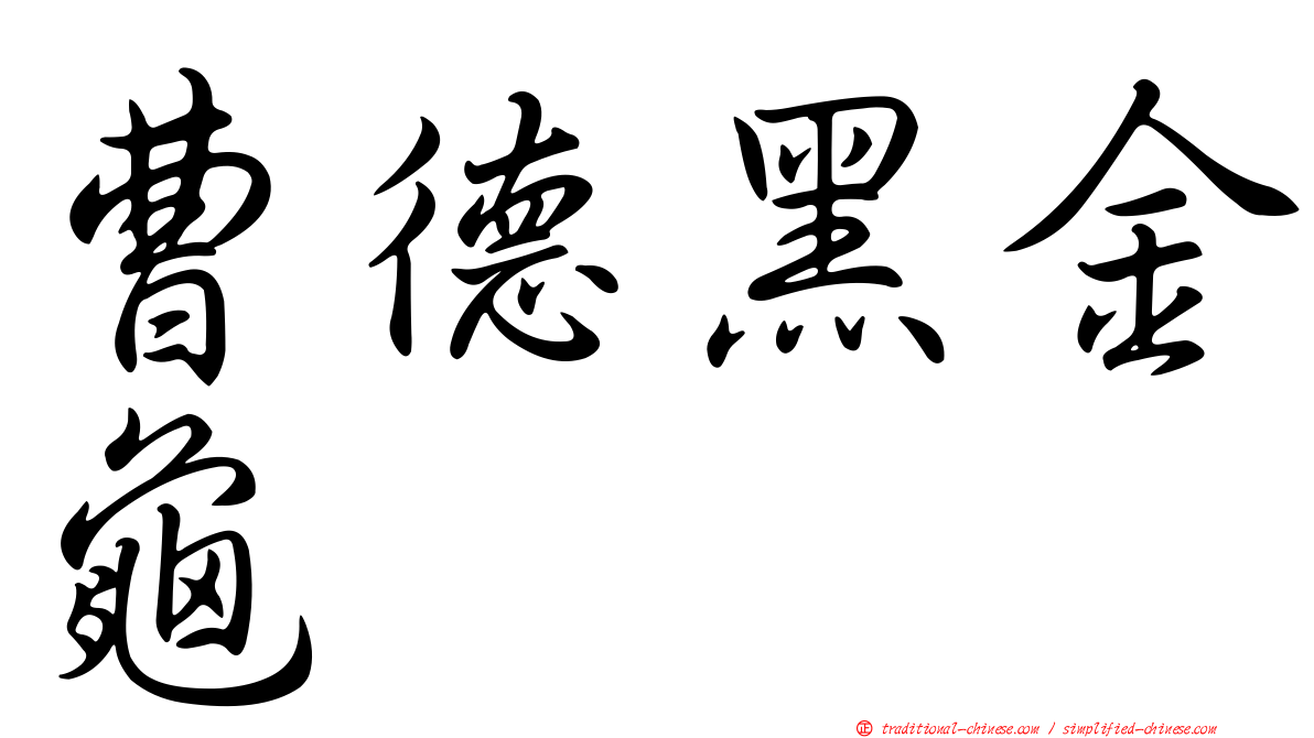曹德黑金龜