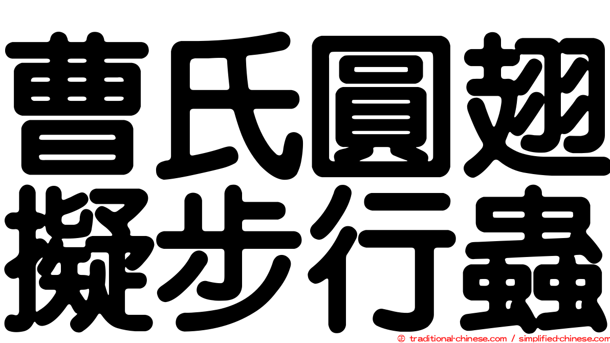 曹氏圓翅擬步行蟲