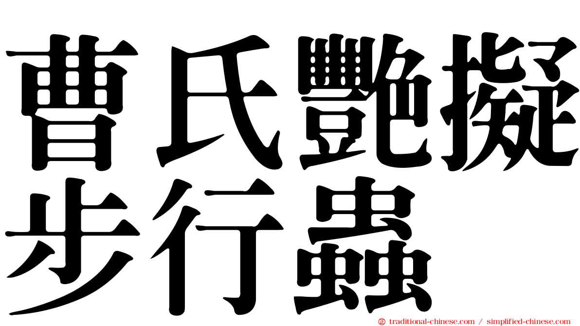 曹氏艷擬步行蟲