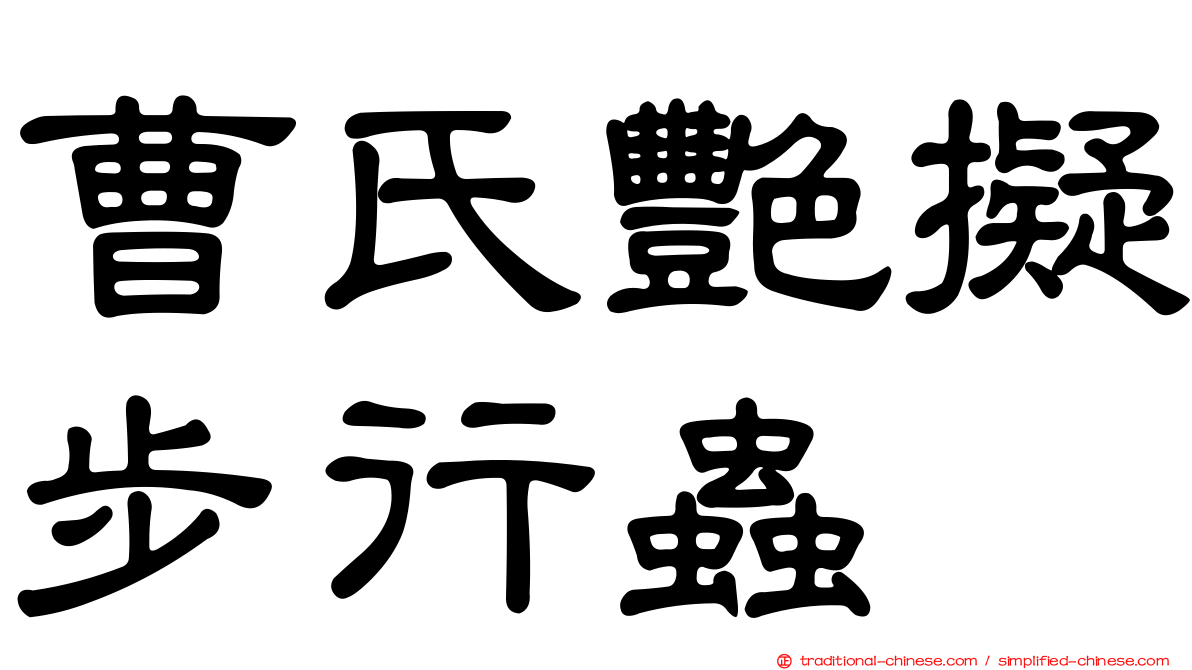 曹氏艷擬步行蟲