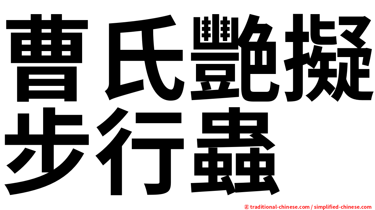 曹氏艷擬步行蟲