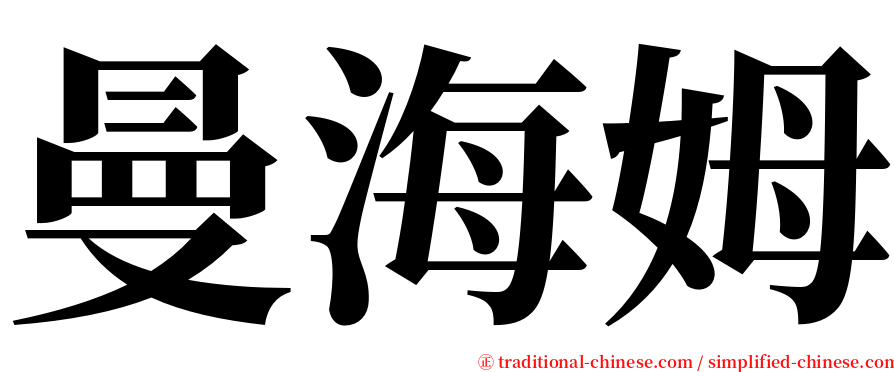 曼海姆 serif font