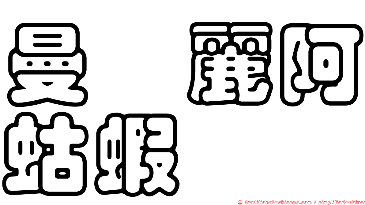 曼甯麗阿蛄蝦