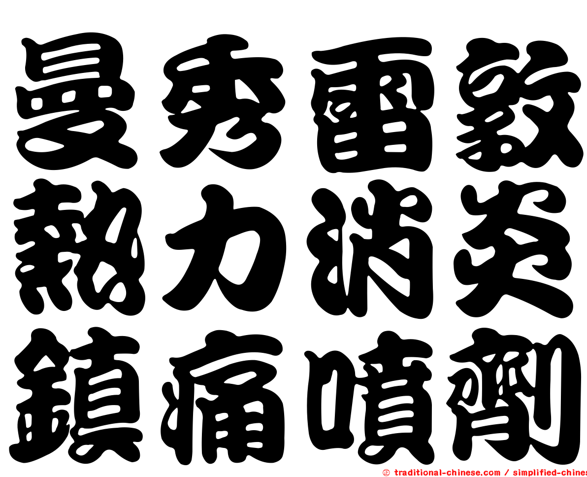 曼秀雷敦熱力消炎鎮痛噴劑