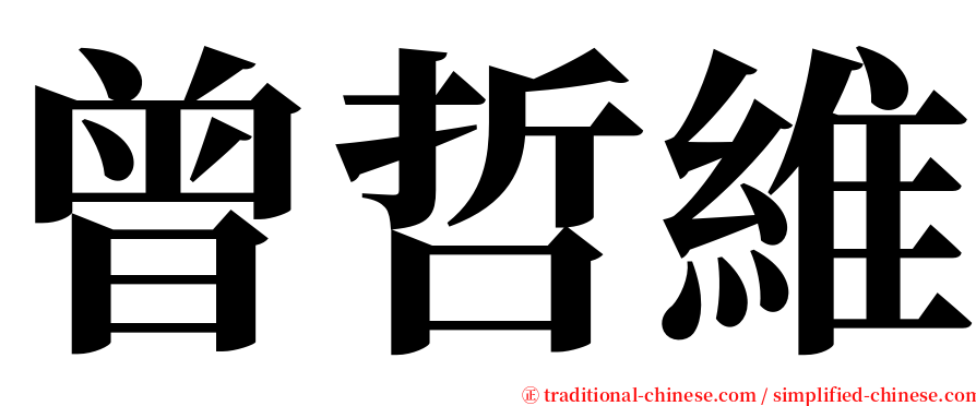 曾哲維 serif font
