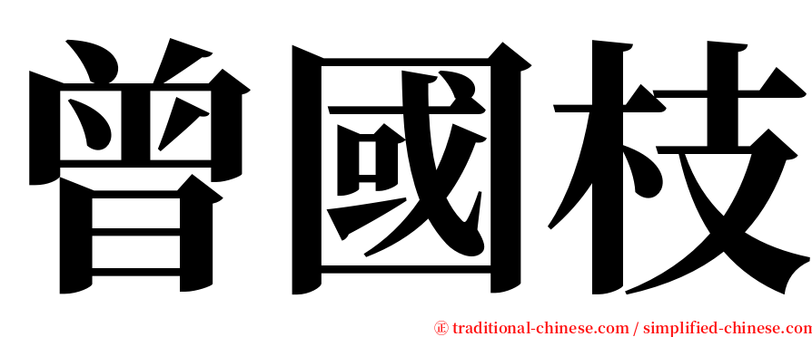曾國枝 serif font
