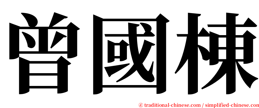 曾國棟 serif font