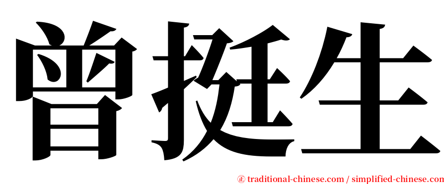 曾挺生 serif font