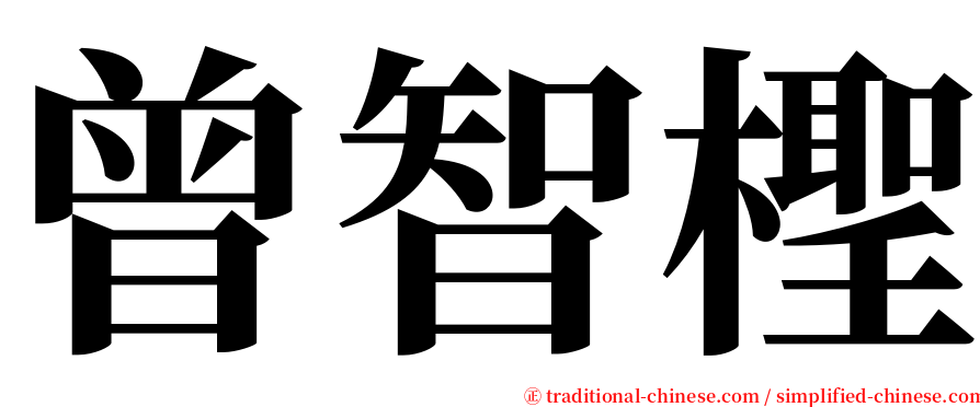 曾智檉 serif font