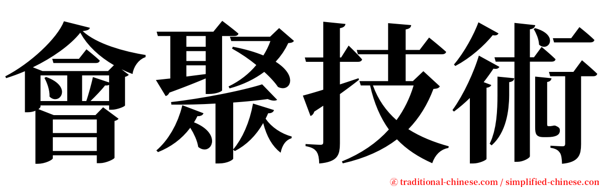 會聚技術 serif font