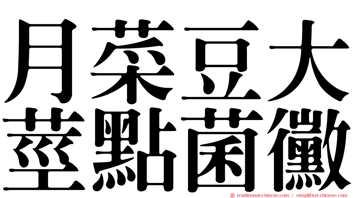 月菜豆大莖點菌黴