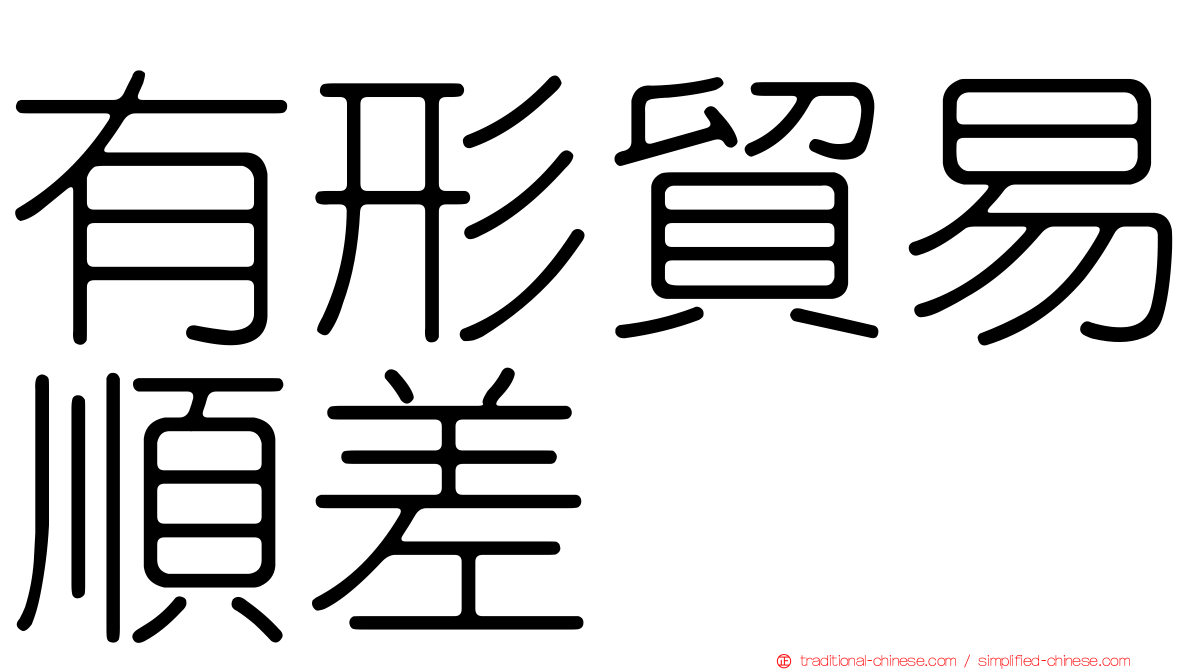 有形貿易順差