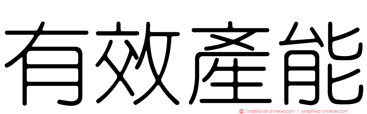 有效產能