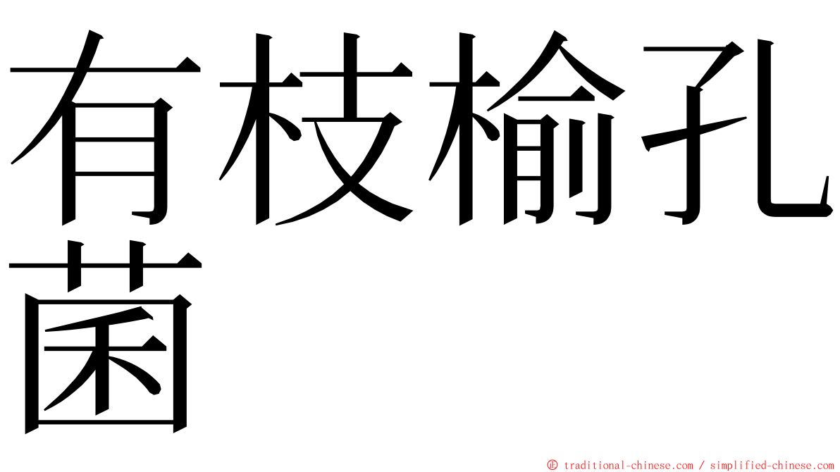 有枝榆孔菌 ming font