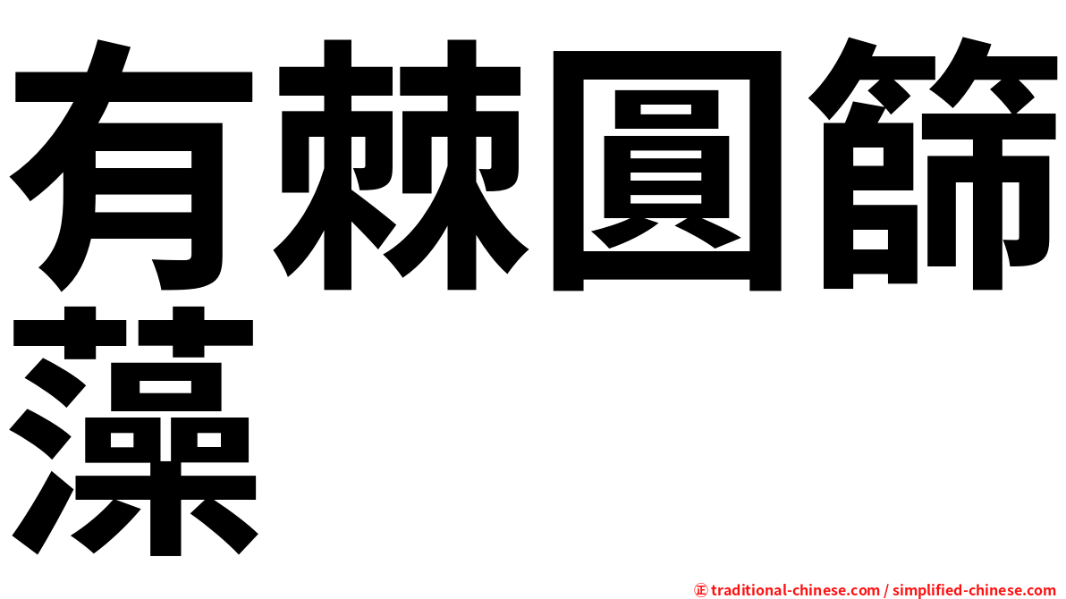 有棘圓篩藻