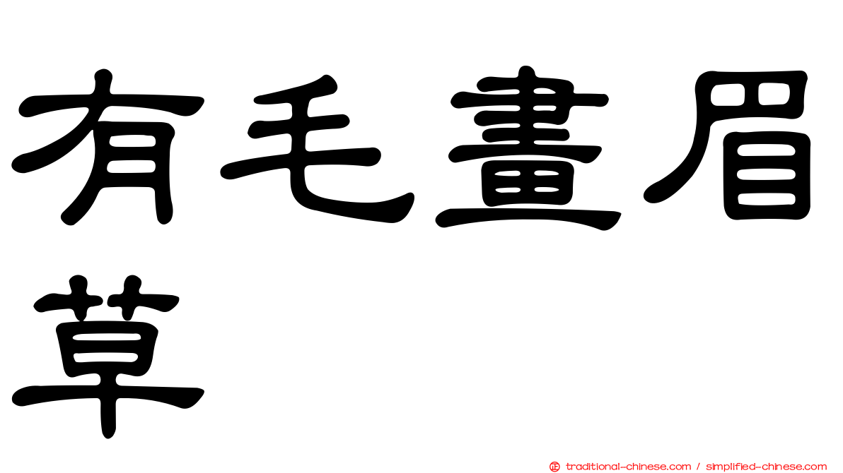 有毛畫眉草