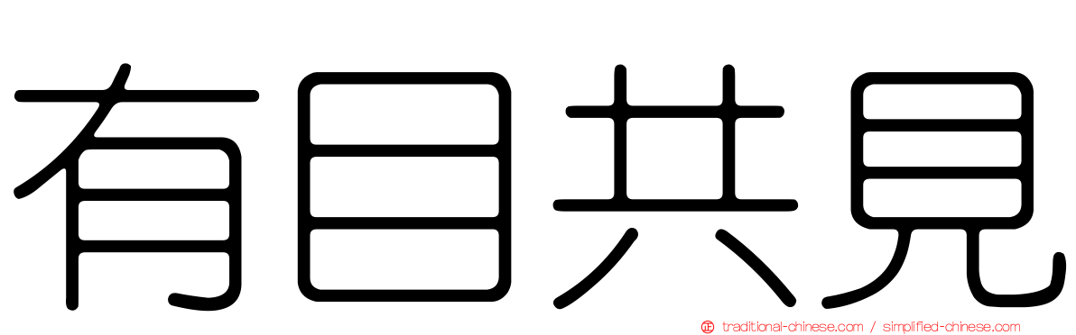 有目共見