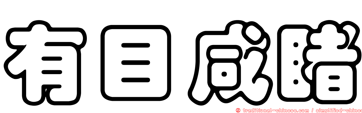 有目咸睹