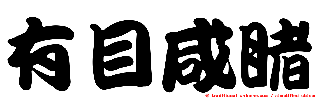 有目咸睹