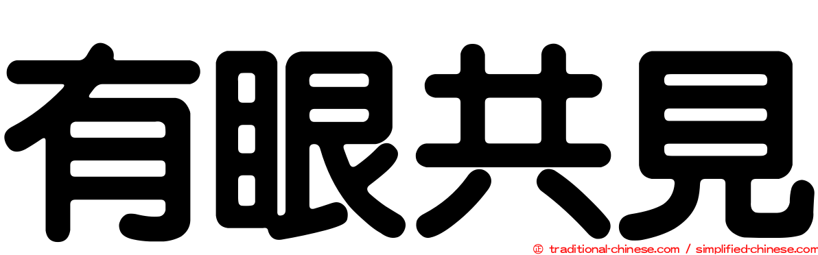有眼共見