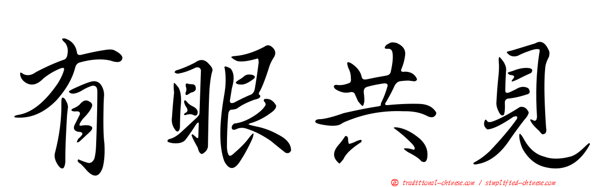 有眼共見