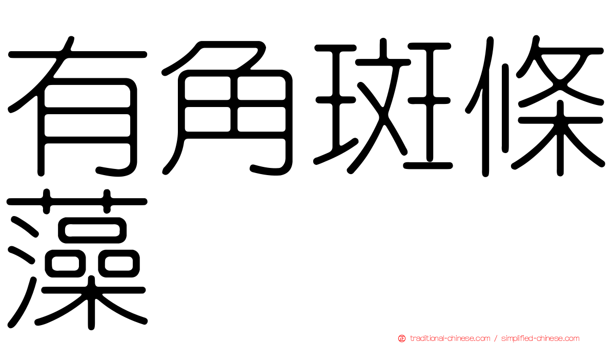 有角斑條藻