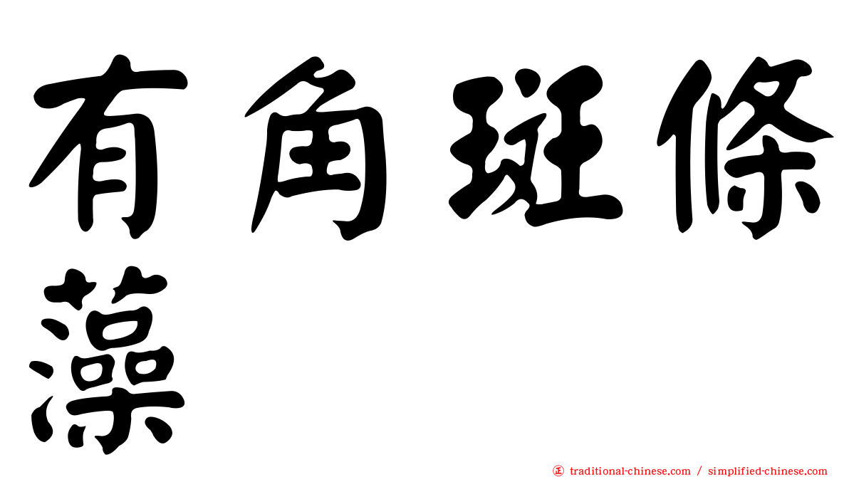 有角斑條藻