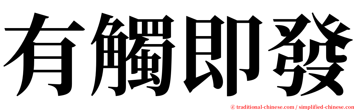 有觸即發 serif font