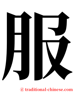 服 serif font