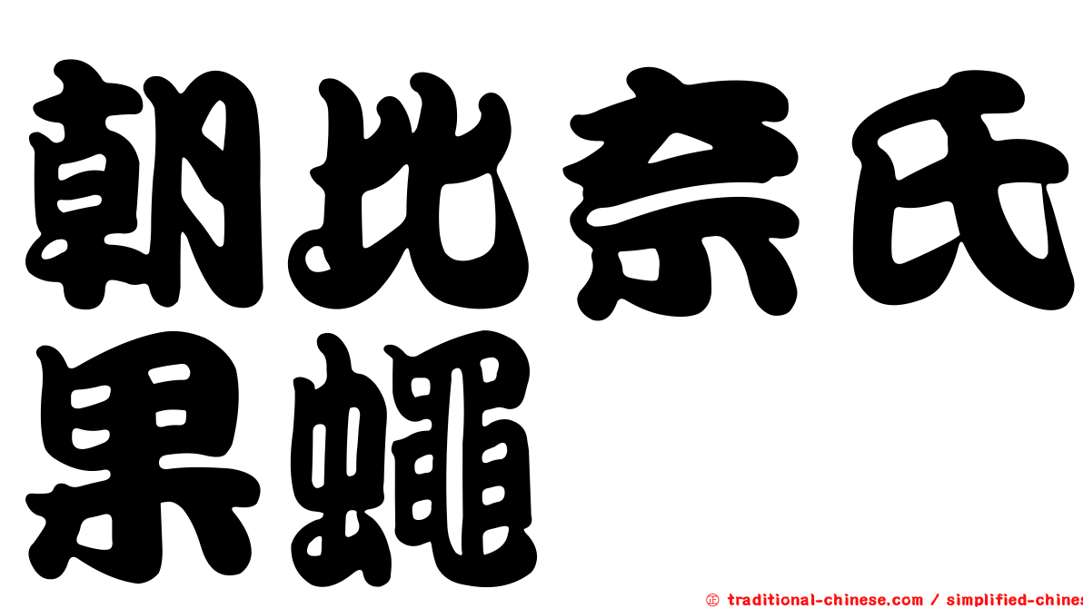 朝比奈氏果蠅