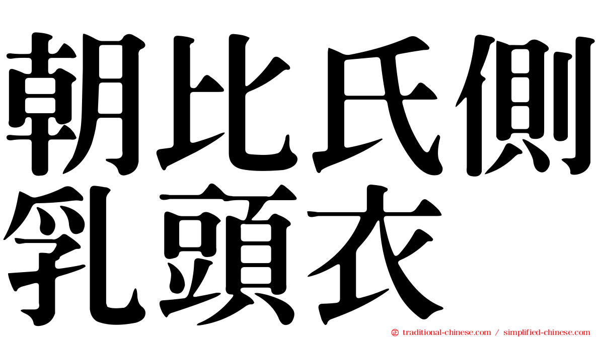 朝比氏側乳頭衣