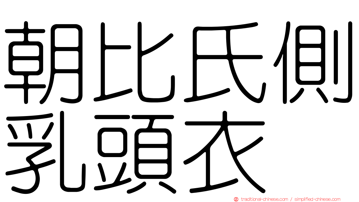 朝比氏側乳頭衣