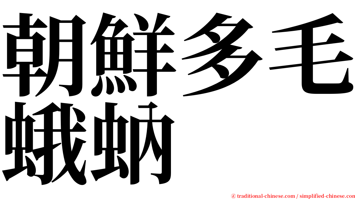 朝鮮多毛蛾蚋 serif font