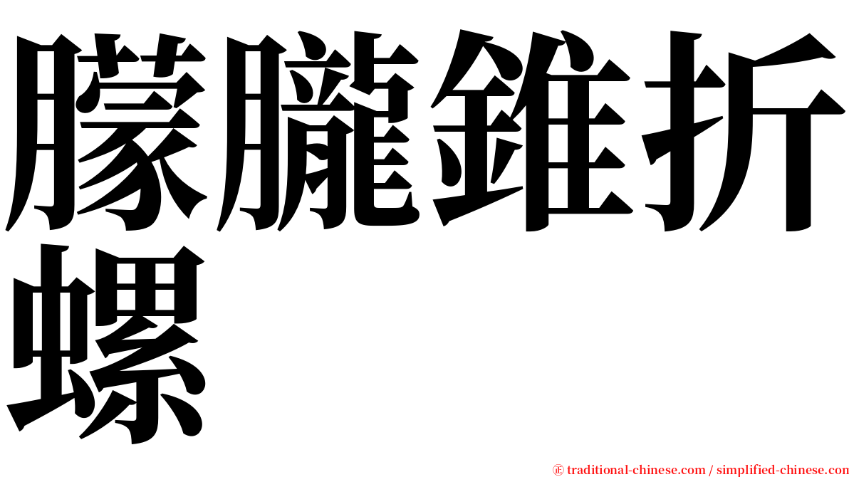 朦朧錐折螺 serif font