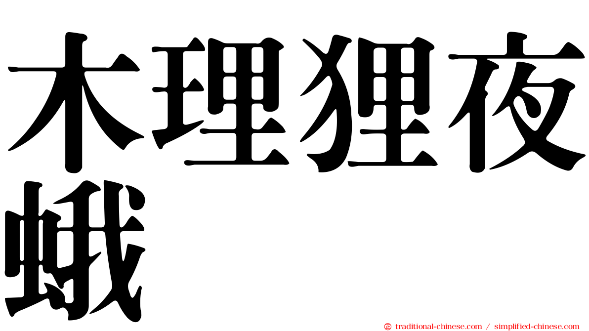 木理狸夜蛾