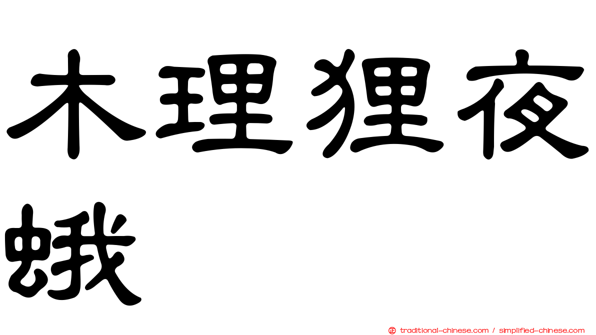木理狸夜蛾