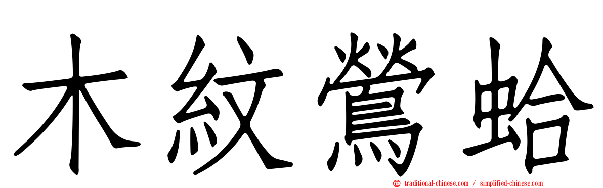 木紋鶯蛤