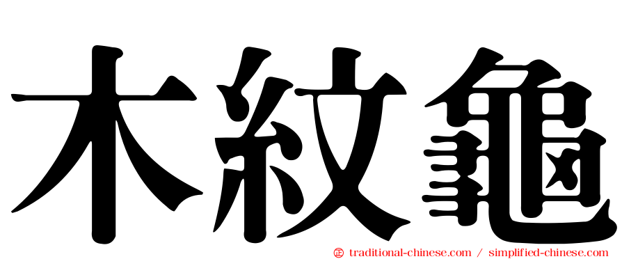 木紋龜