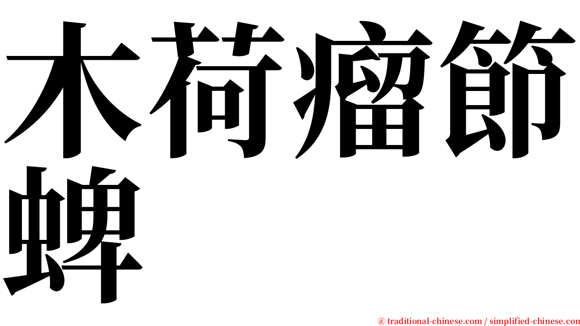 木荷瘤節蜱 serif font